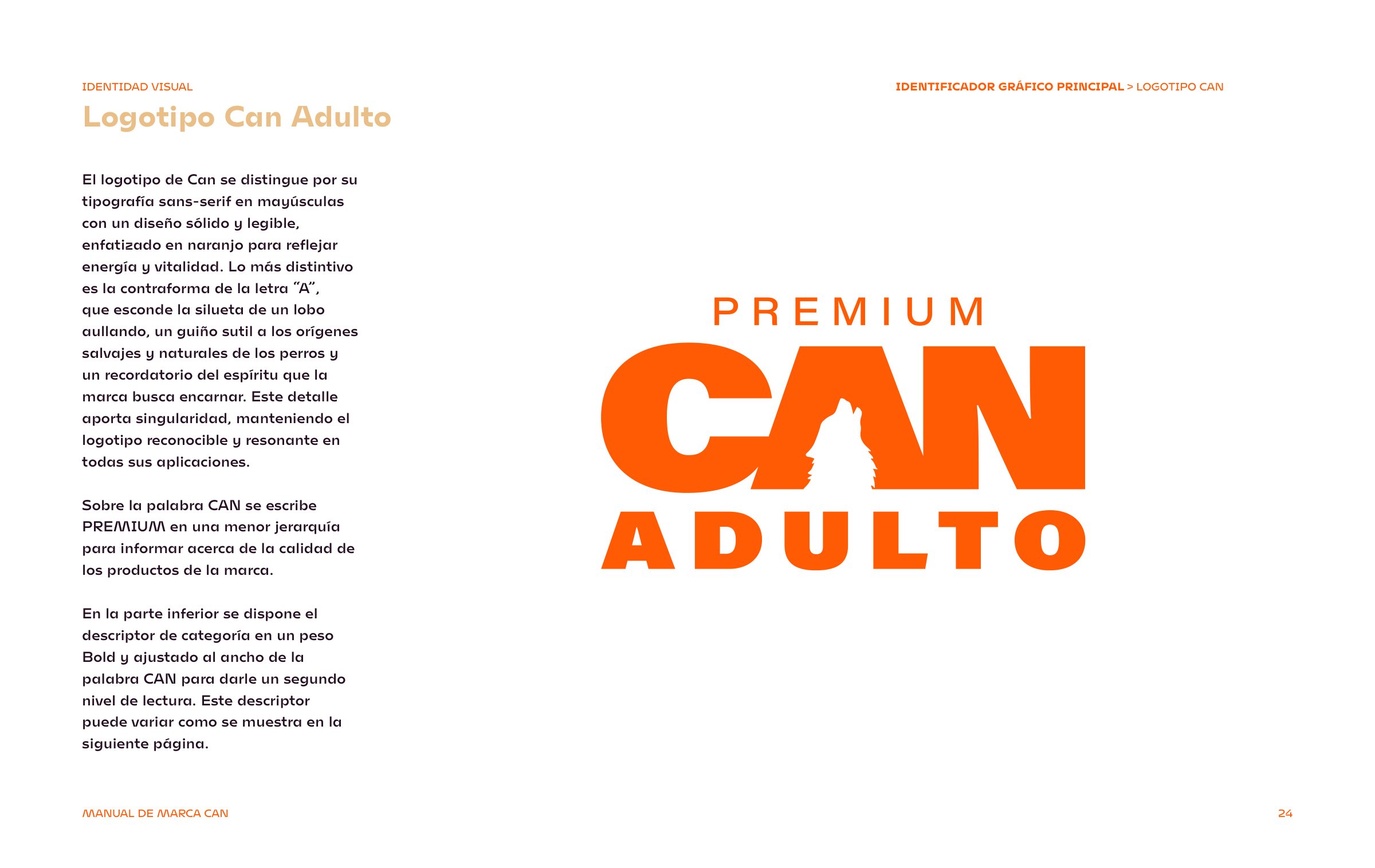 Lámina del manual con el logotipo CAN Adulto y su explicación.