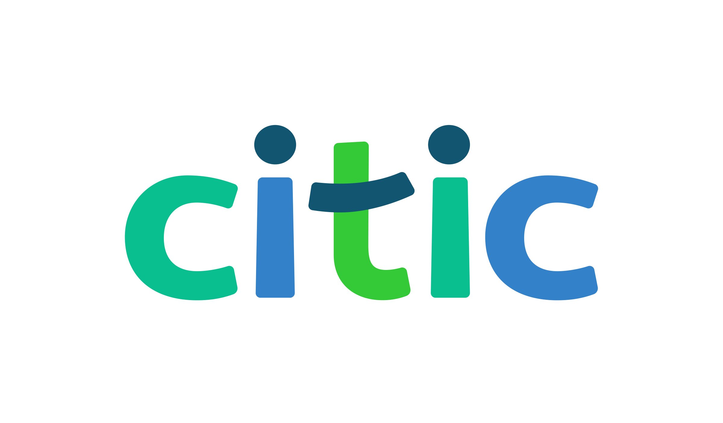 Logotipo de Citic en verdes y azules.