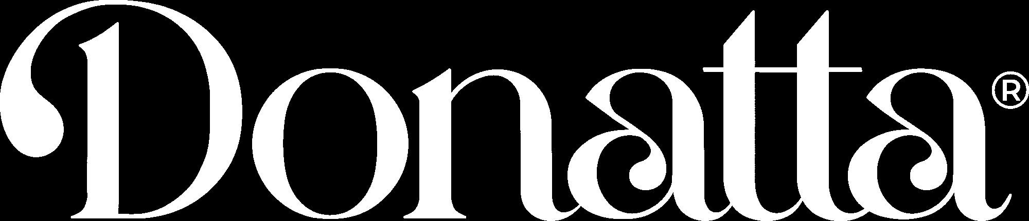 Logotipo de Donatta en blanco sobre negro.