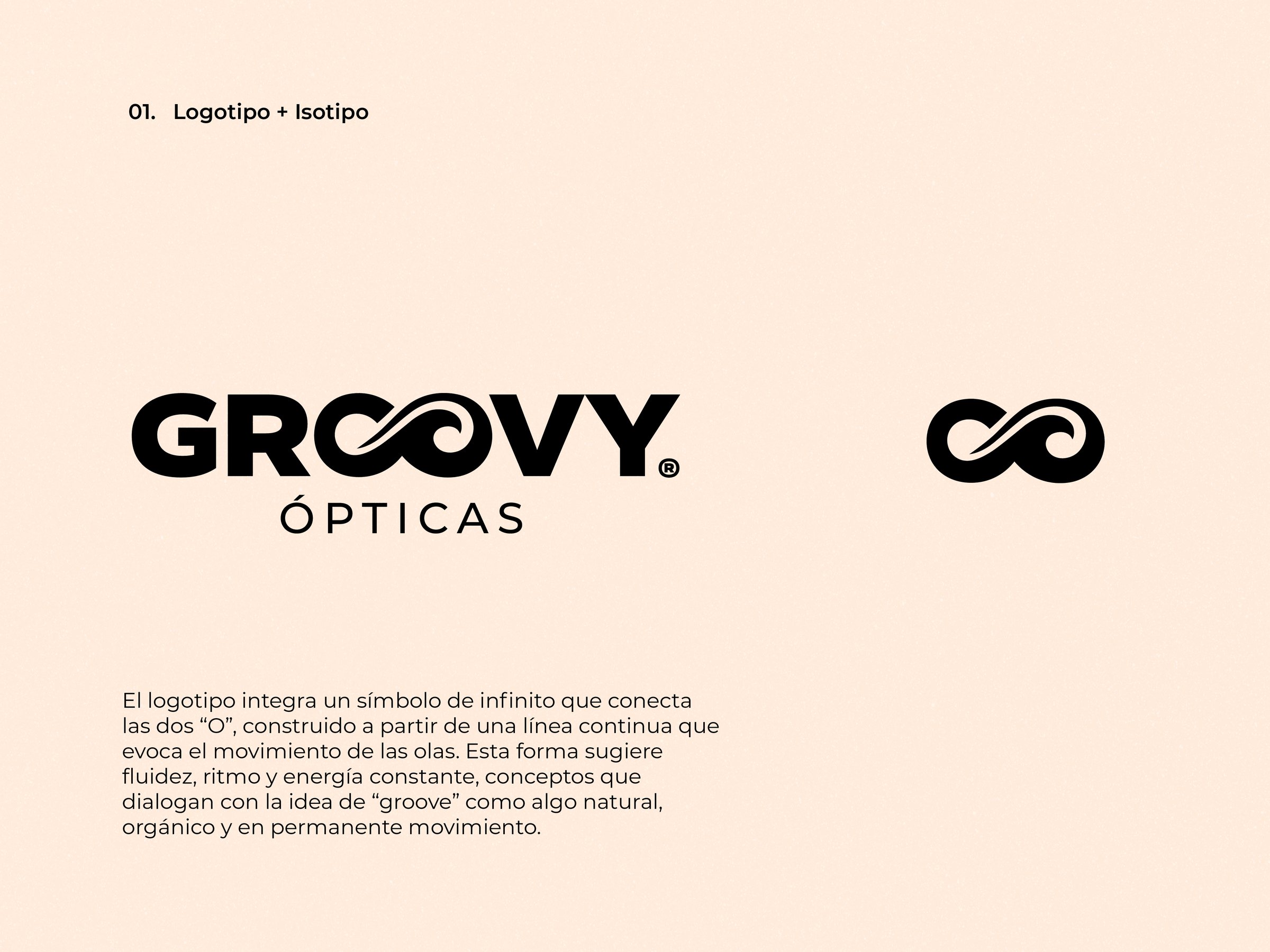 Lámina del logotipo y el isotipo de Groovy.