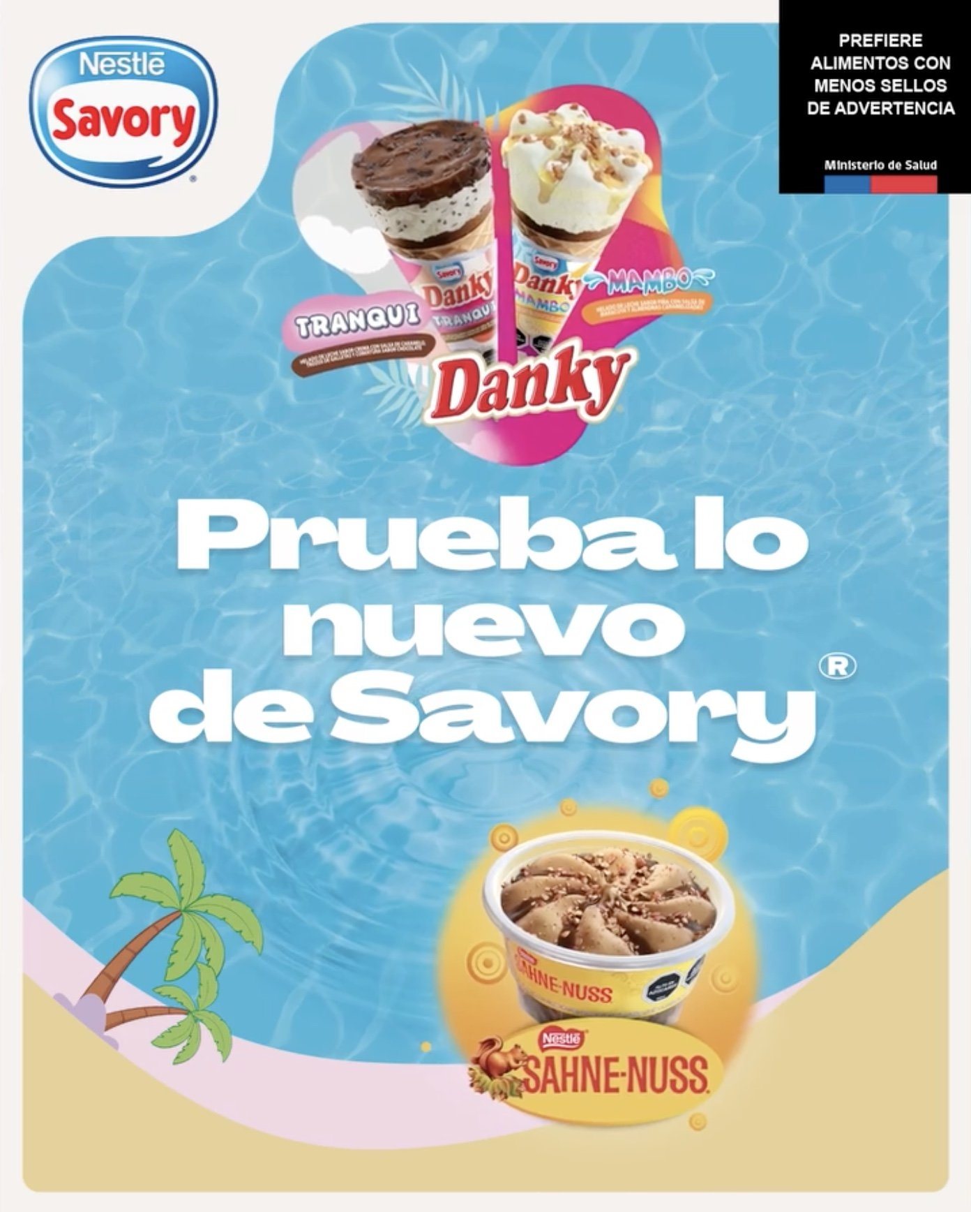Pieza de redes de Savory con Danky y Sahne-Nuss en render 3D.