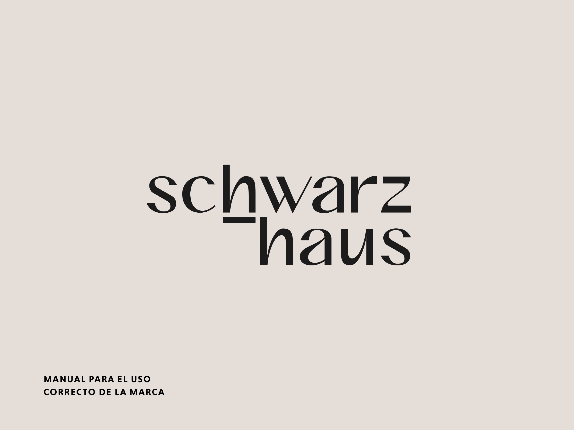 Portada del manual de marca de Schwarz-Haus.