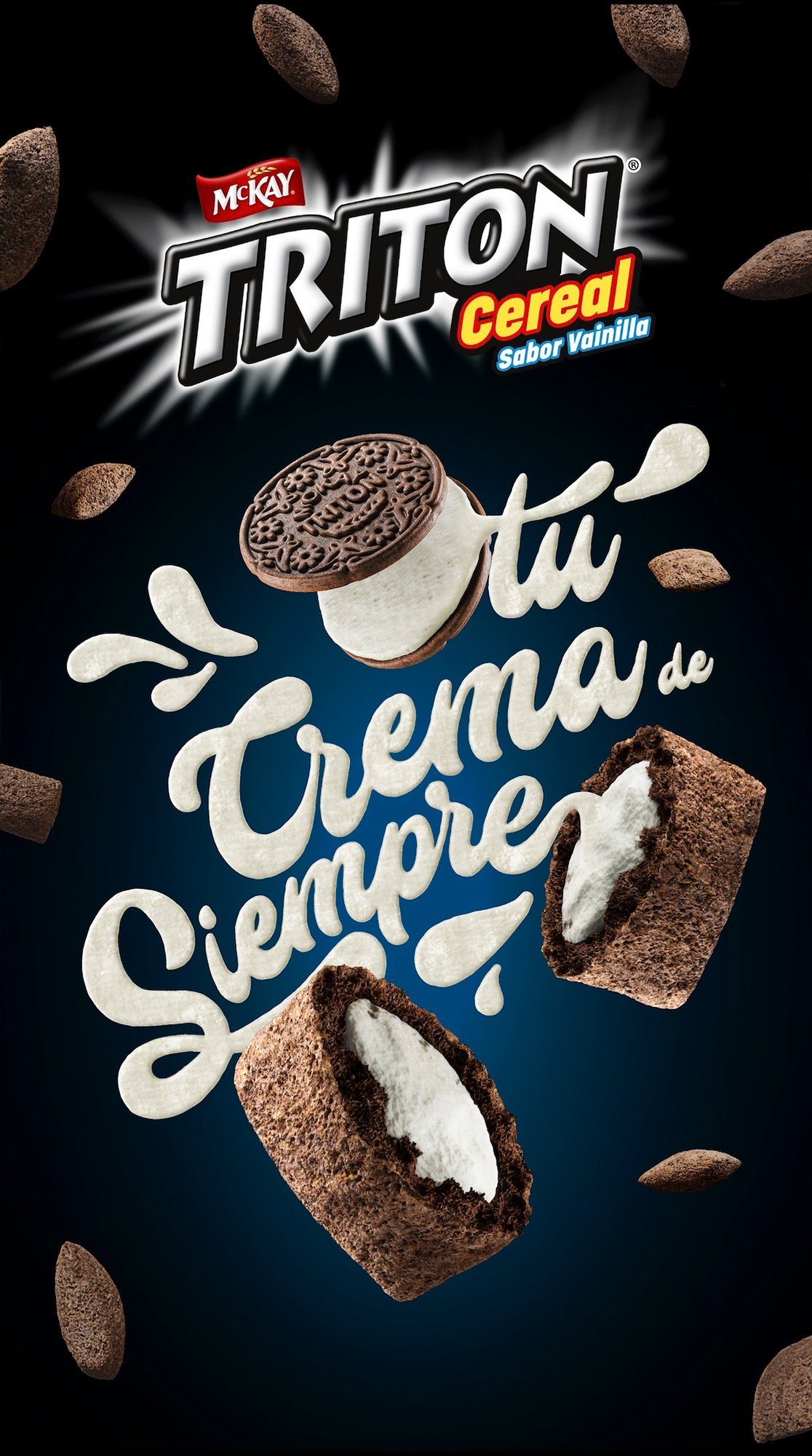 Panel trasero de Cereal Tritón vainilla.